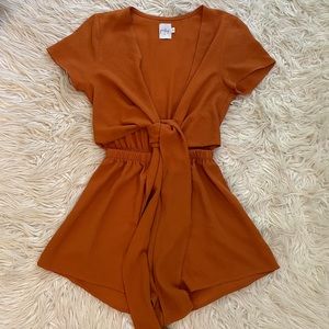 Princess Polly Rust Orange Playsuit